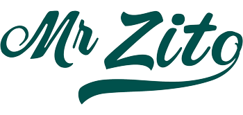 Mr Zito logo design with elegant cursive font emphasizing creativity and branding in a modern three dimensional style.